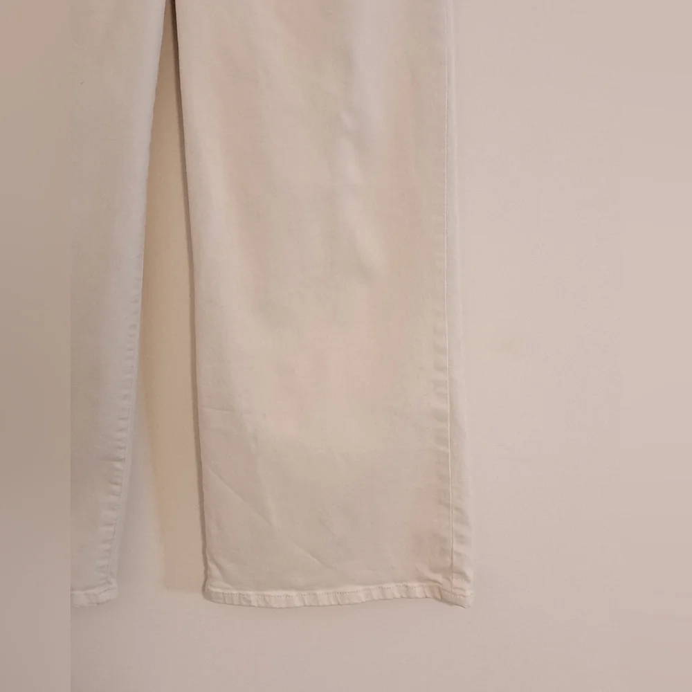 Kut from the Kloth White Slightly Cropped Wide Leg Jeans Misses Size 10 - Picture 4 of 10